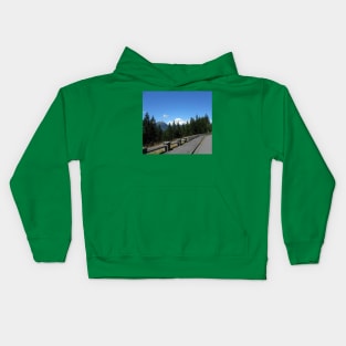 Mt Rainer Overlook By The Road Kids Hoodie